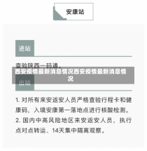 西安疫情最新消息情况西安疫情最新消息情况