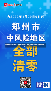 郑州发布45号通告，深化疫情防控，保障民生需求郑州发布45号通告